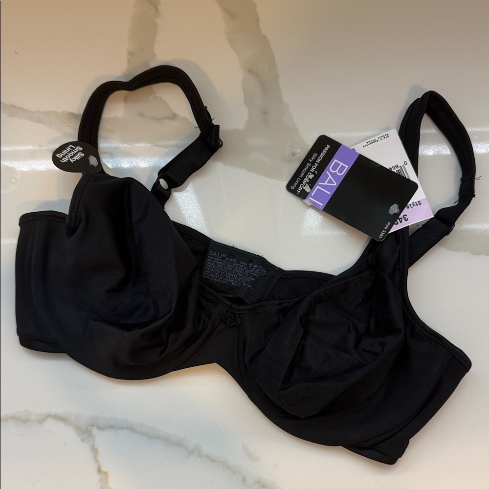 Bali Black Underwire Full-Coverage Bra